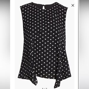 NWT Milly Leslie Small Dot Sleeveless Top Small